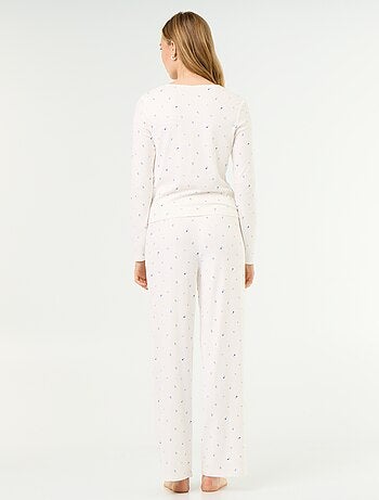 Pyjama 2 pièces en maille pointelle - Gilet + pantalon