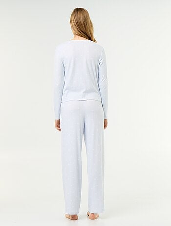 Pyjama 2 pièces en maille pointelle - Gilet + pantalon