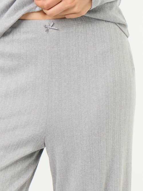 Pyjama 2 pièces en maille pointelle - Gilet + pantalon - Kiabi Pyjama 2 pièces en maille pointelle - Gilet + pantalon - Kiabi