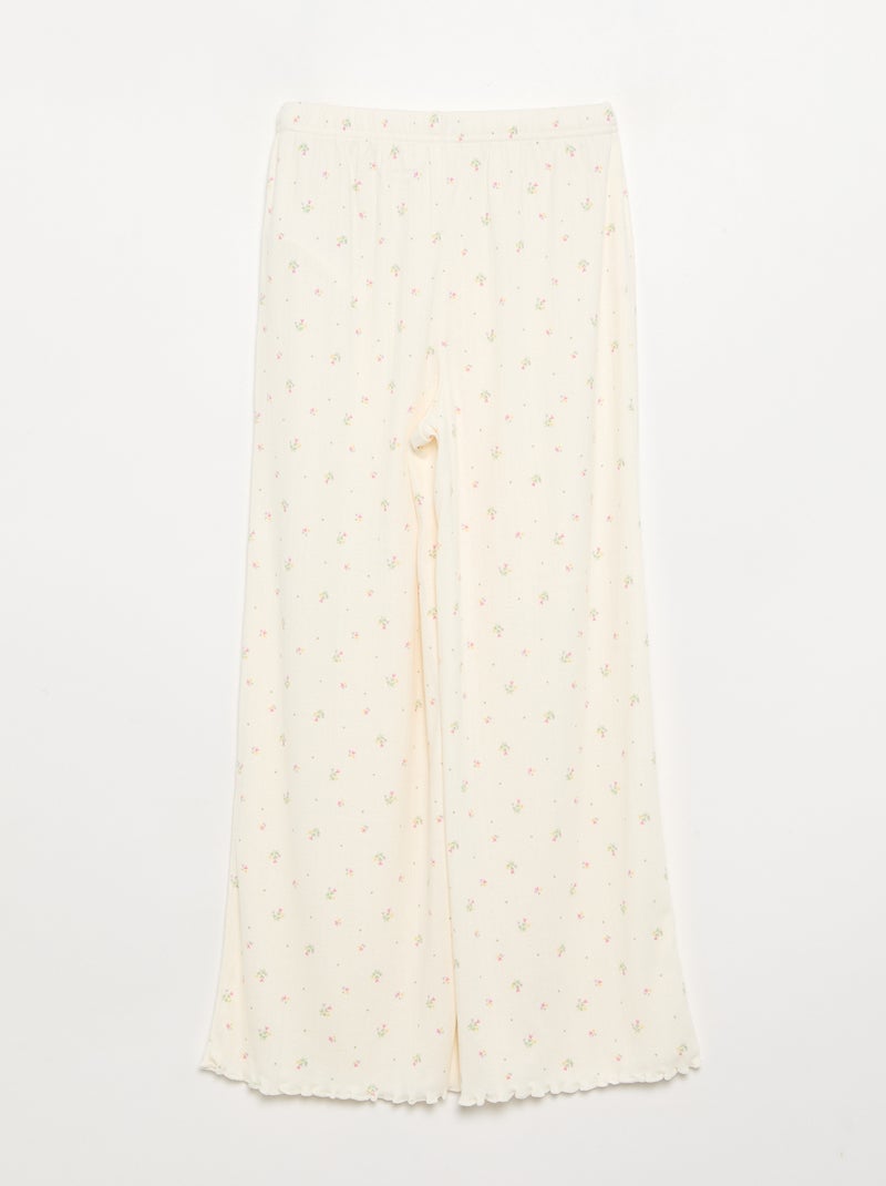 Pyjama 2 pièces en maille pointelle Beige - Kiabi