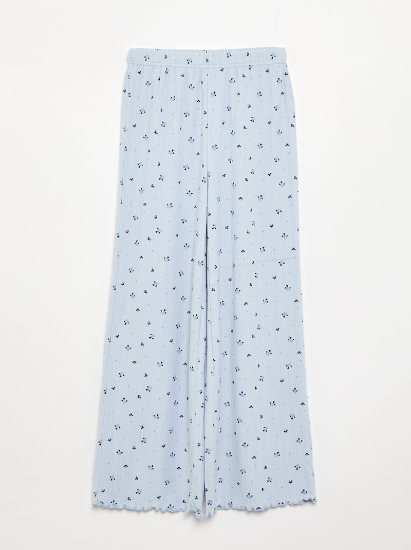 Pyjama 2 pièces en maille pointelle Bleu - Kiabi