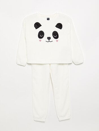 Pyjama 2 pièces en polaire corail - Sweat + pantalon