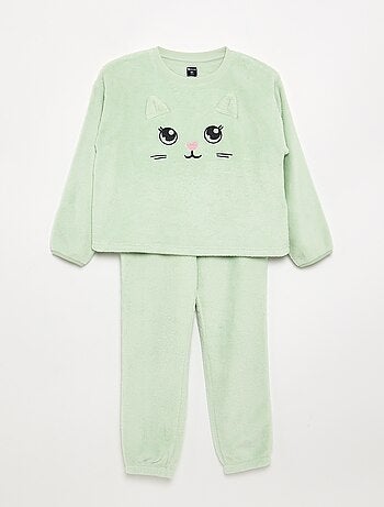 Pyjama 2 pièces en polaire corail - Sweat + pantalon