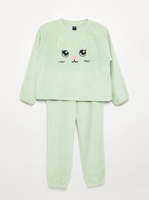 Pyjama 2 pièces en polaire corail - Sweat + pantalon - Kiabi Pyjama 2 pièces en polaire corail - Sweat + pantalon - Kiabi