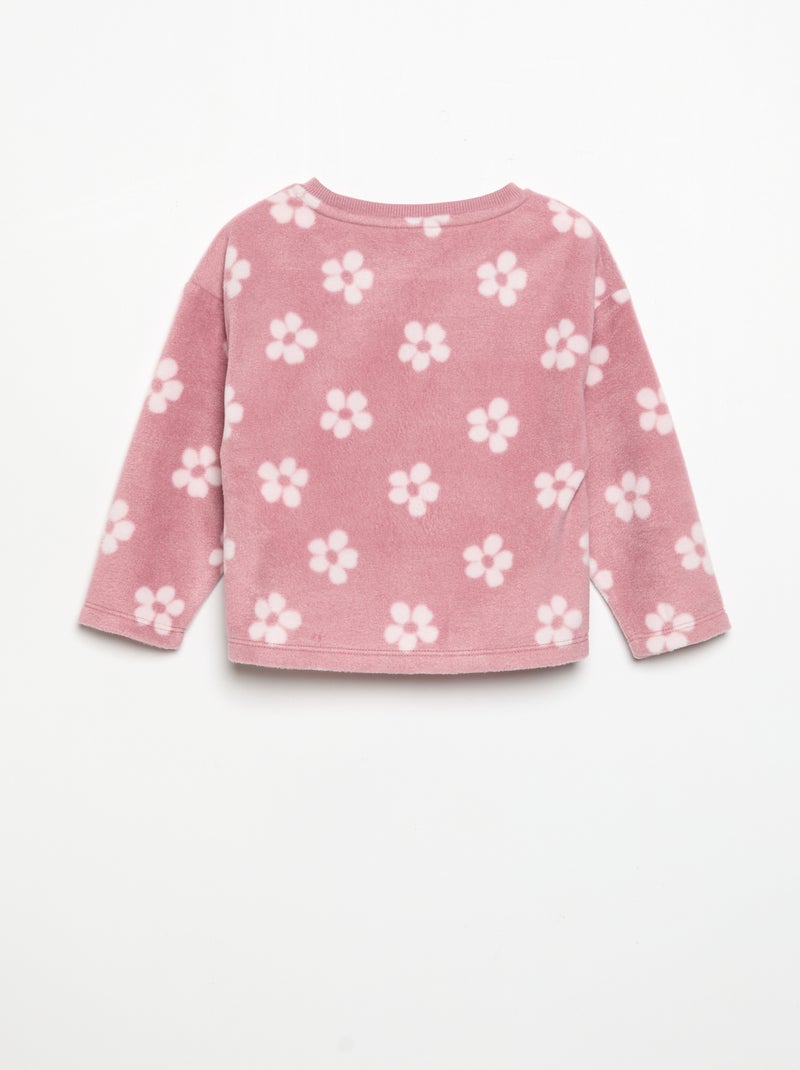 Pyjama 2 pièces en polaire Rose - Kiabi