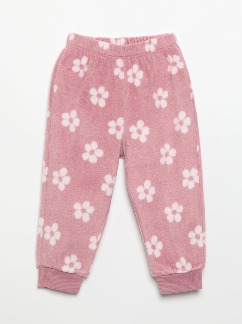 Pyjama 2 pièces en polaire Rose - Kiabi