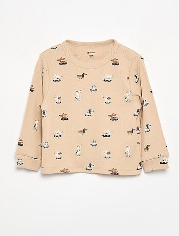 Pyjama 2 pièces en rib imprimé
