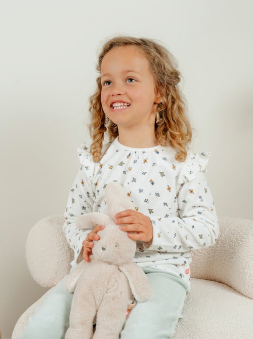 Pyjama 2 pièces en velours à motif floral Noukie's - Kiabi