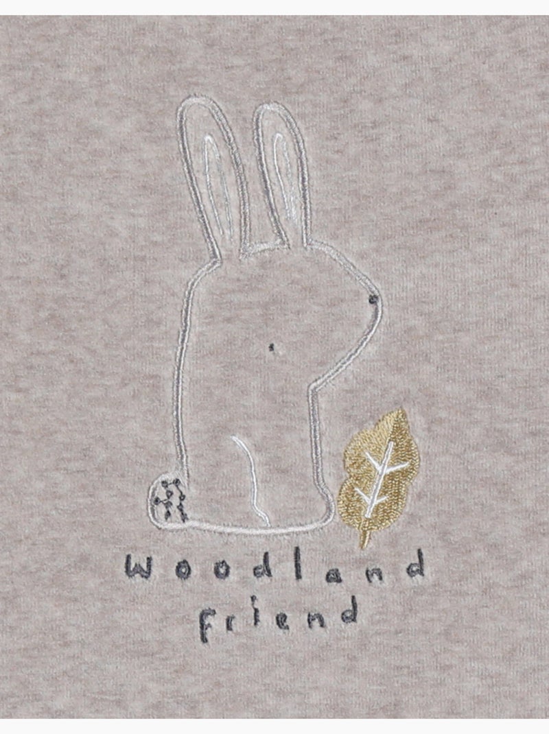 Pyjama 2 pièces en velours avec broderie lapin Noukie's Beige - Kiabi