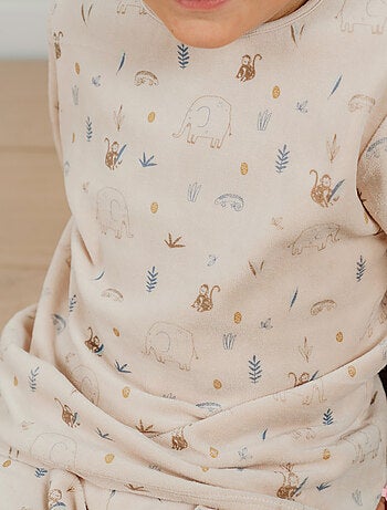 Pyjama 2 pièces en velours avec motif éléphant Noukie's