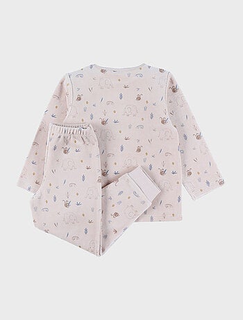 Pyjama 2 pièces en velours avec motif éléphant Noukie's