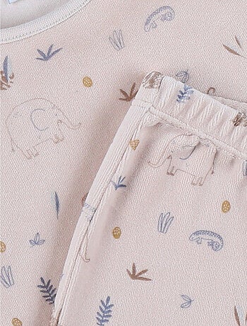 Pyjama 2 pièces en velours avec motif éléphant Noukie's