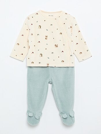 Pyjama 2 pièces en velours