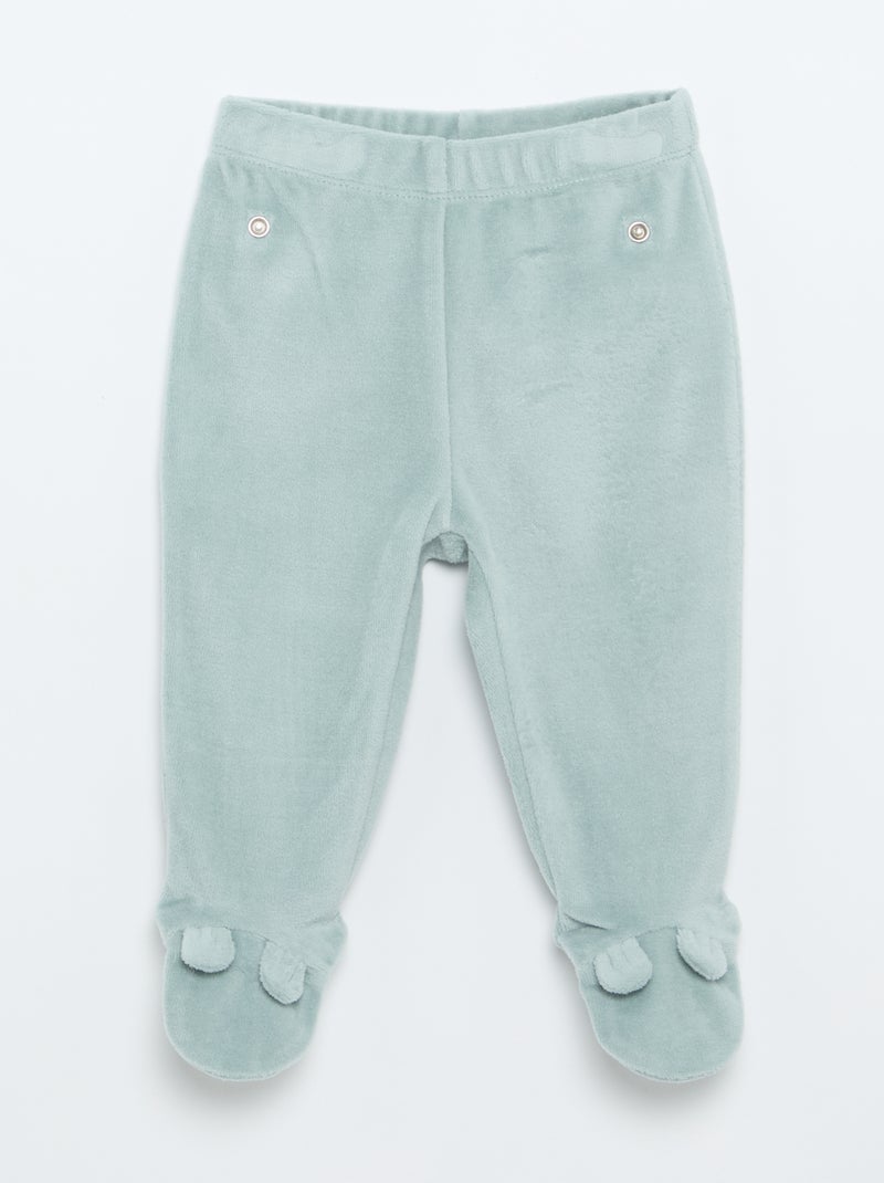 Pyjama 2 pièces en velours Bleu - Kiabi