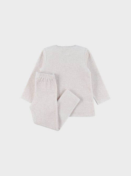 Pyjama 2 pièces en velours, clair Noukie's - Kiabi