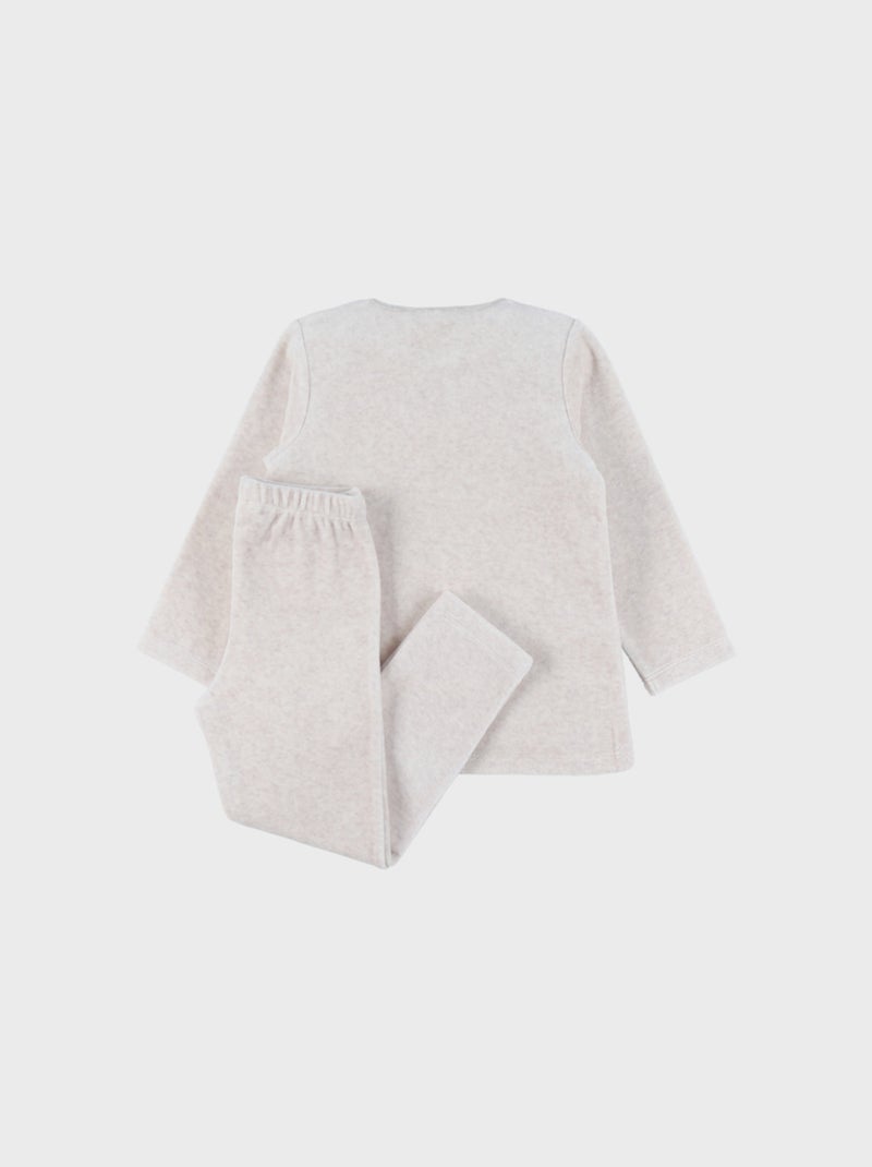 Pyjama 2 pièces en velours, clair Noukie's Beige - Kiabi