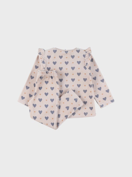 Pyjama 2 pièces en velours, Noukie's - Kiabi