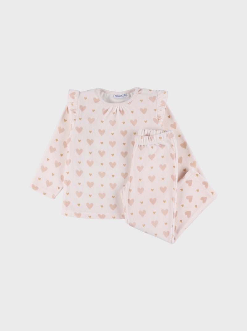 Pyjama 2 pièces en velours, Noukie's Rose - Kiabi