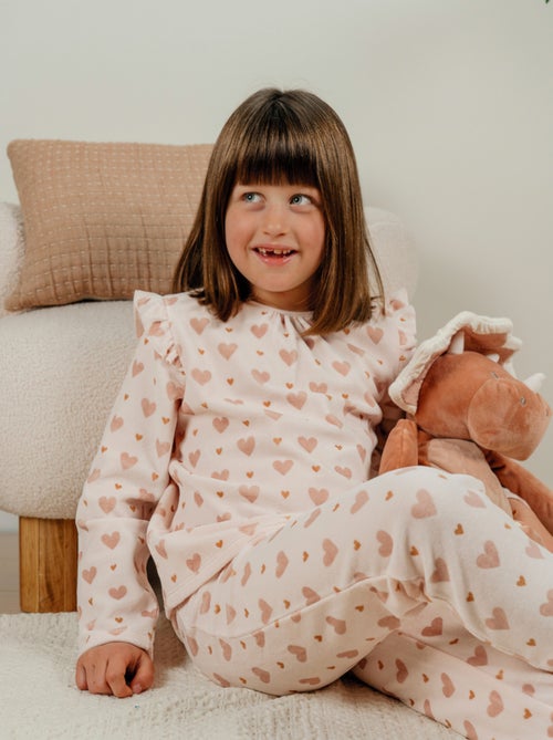 Pyjama 2 pièces en velours, Noukie's - Kiabi