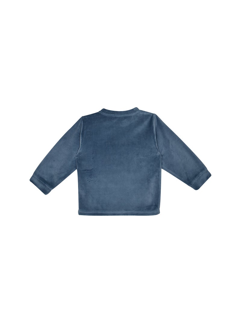 Pyjama 2 pieces en velours rase Prijan Bleu - Kiabi