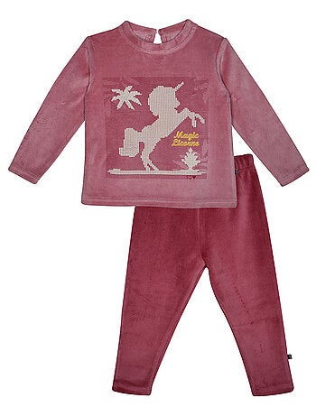 Pyjama 2 pieces en velours rase Prunelle