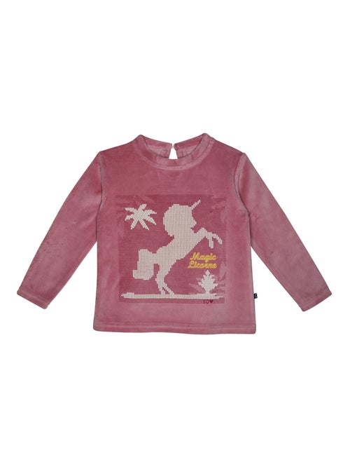 Pyjama 2 pieces en velours rase Prunelle - Kiabi