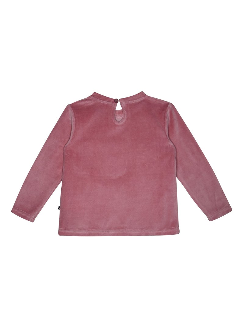 Pyjama 2 pieces en velours rase Prunelle Rose - Kiabi