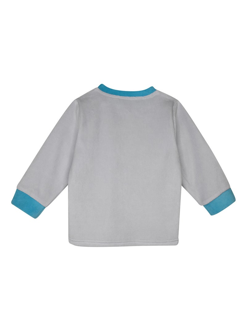 PYJAMA 2 PIECES ENFANT FILOU VELOURS RASE Gris - Kiabi
