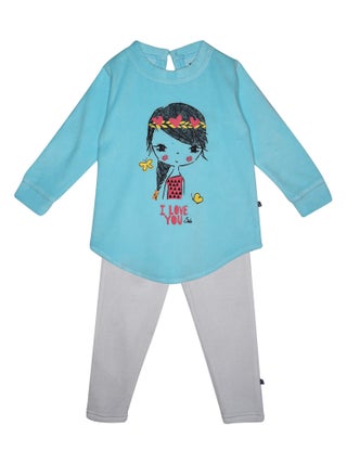 PYJAMA 2 PIECES ENFANT FLOCK VELOURS RASE