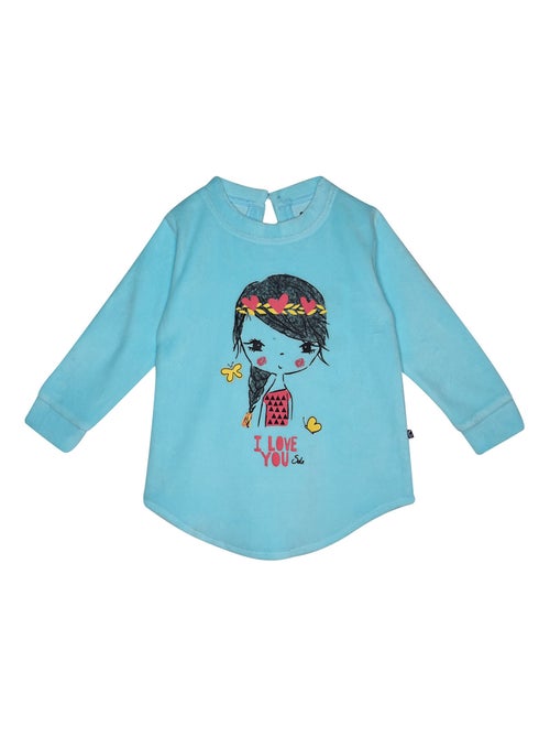 PYJAMA 2 PIECES ENFANT FLOCK VELOURS RASE - Kiabi