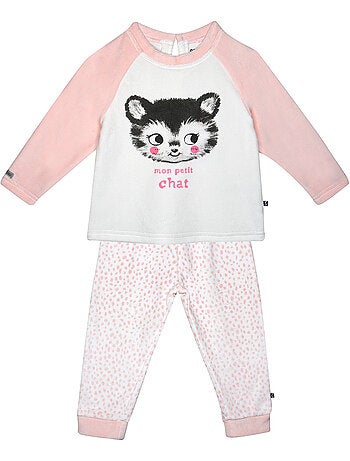 PYJAMA 2 PIECES ENFANT FRIVOLE VELOURS RASE