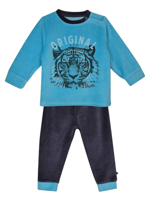 PYJAMA 2 PIECES FALCON VELOURS RASE ENFANT - Kiabi