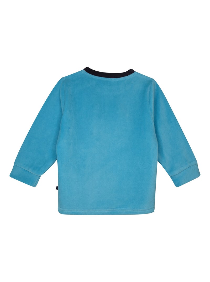 PYJAMA 2 PIECES FALCON VELOURS RASE ENFANT Bleu - Kiabi