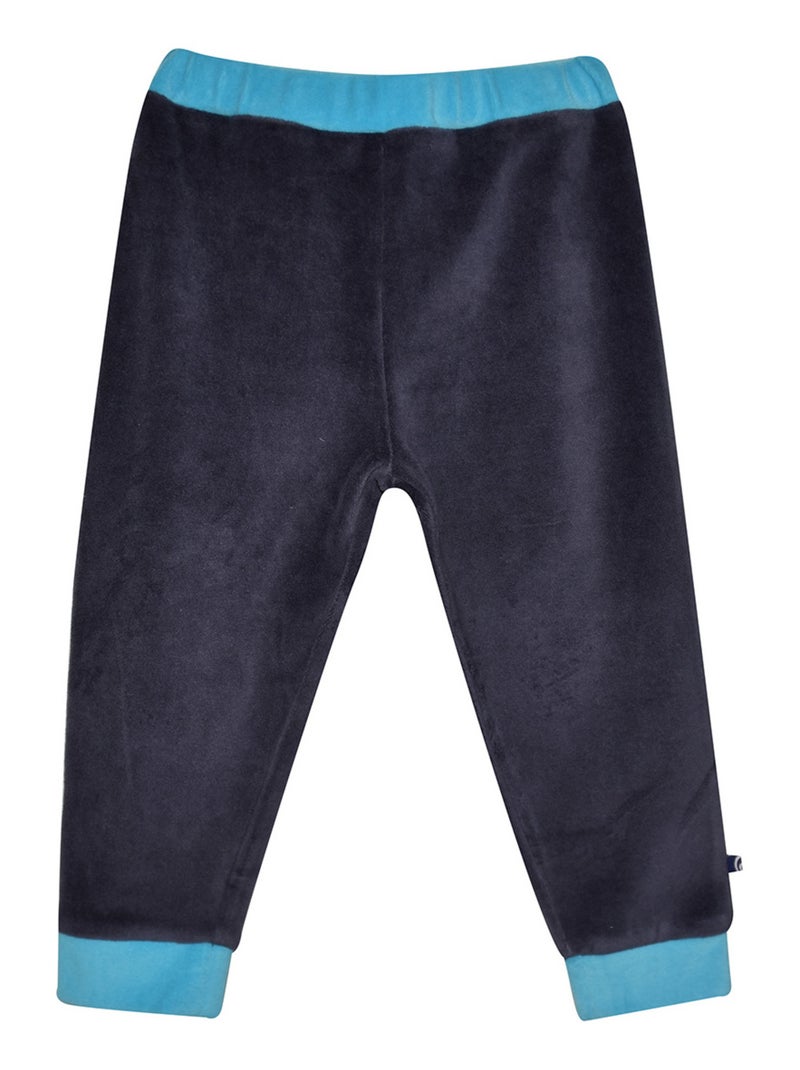 PYJAMA 2 PIECES FALCON VELOURS RASE ENFANT Bleu - Kiabi