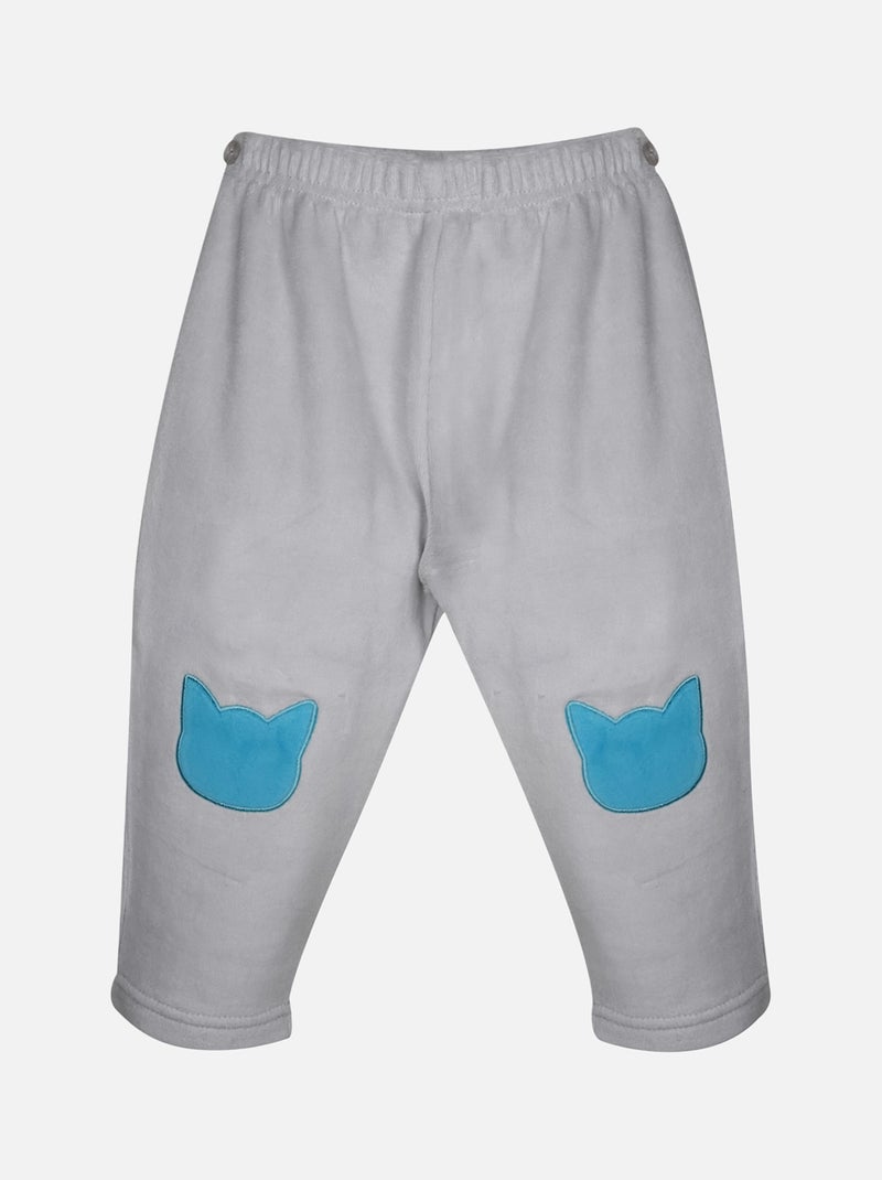 PYJAMA 2 PIECES FAON VELOURS RASE Bleu - Kiabi