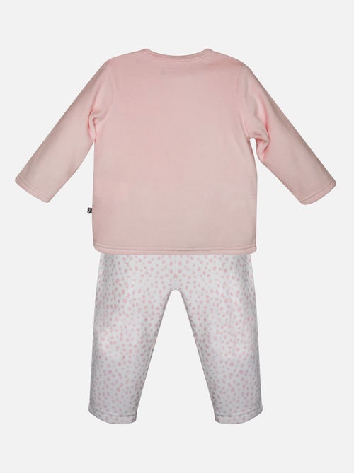 PYJAMA 2 PIECES FIGUE VELOURS RASE - Kiabi