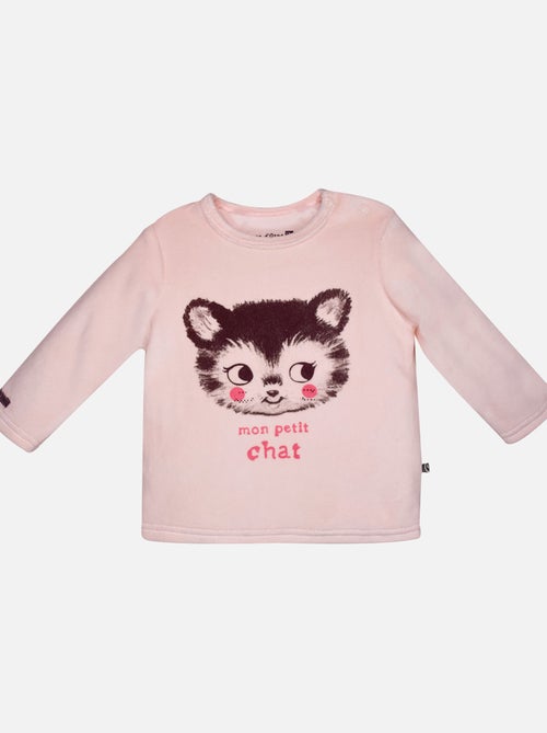 PYJAMA 2 PIECES FIGUE VELOURS RASE - Kiabi