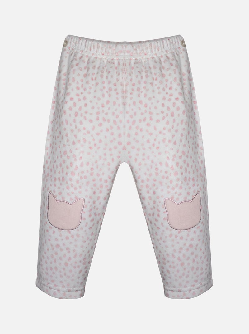 PYJAMA 2 PIECES FIGUE VELOURS RASE Rose - Kiabi