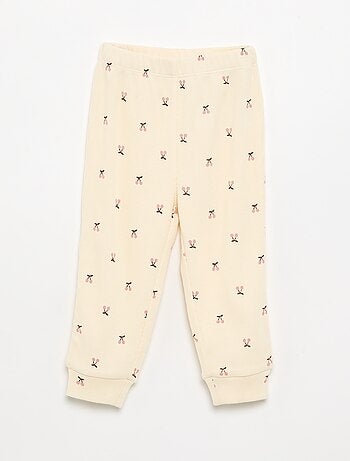 Pyjama 2 pièces imprimé en rib