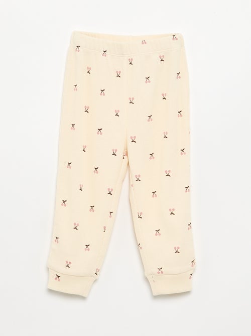 Pyjama 2 pièces imprimé en rib - Kiabi Pyjama 2 pièces imprimé en rib - Kiabi