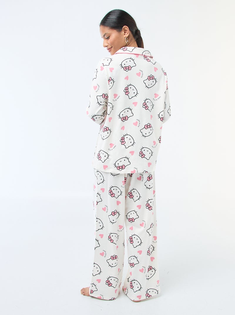 Pyjama 2 pièces imprimé 'Hello Kitty' Blanc - Kiabi