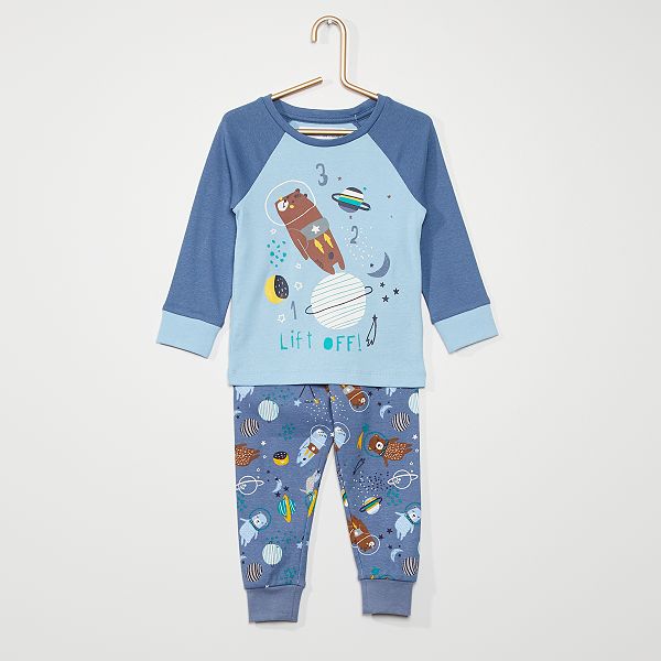 Pyjama 2 Pieces Imprime Ours Bebe Garcon Bleu Kiabi 12 00