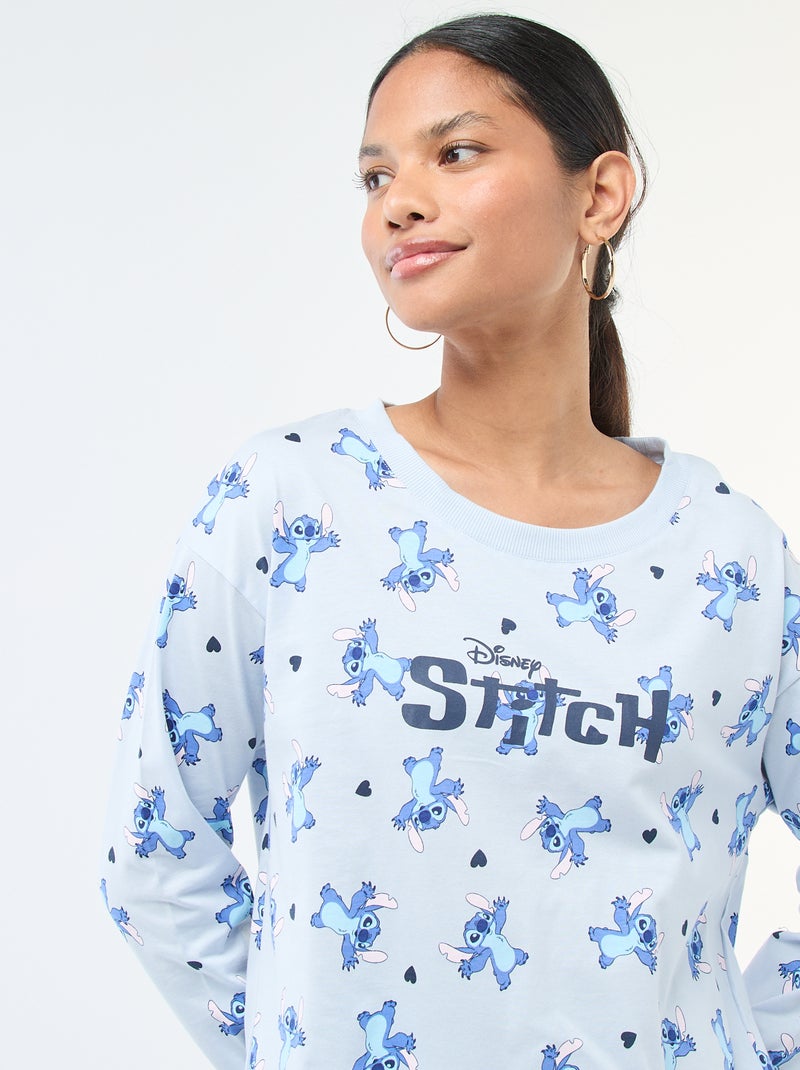 Pyjama 2 pièces imprimé 'Stitch' Bleu - Kiabi