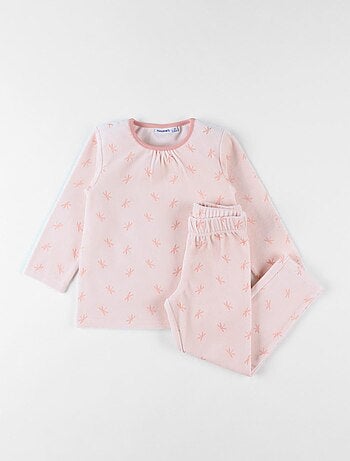 Pyjama en velours - Rose clair - Kiabi - 4.00€