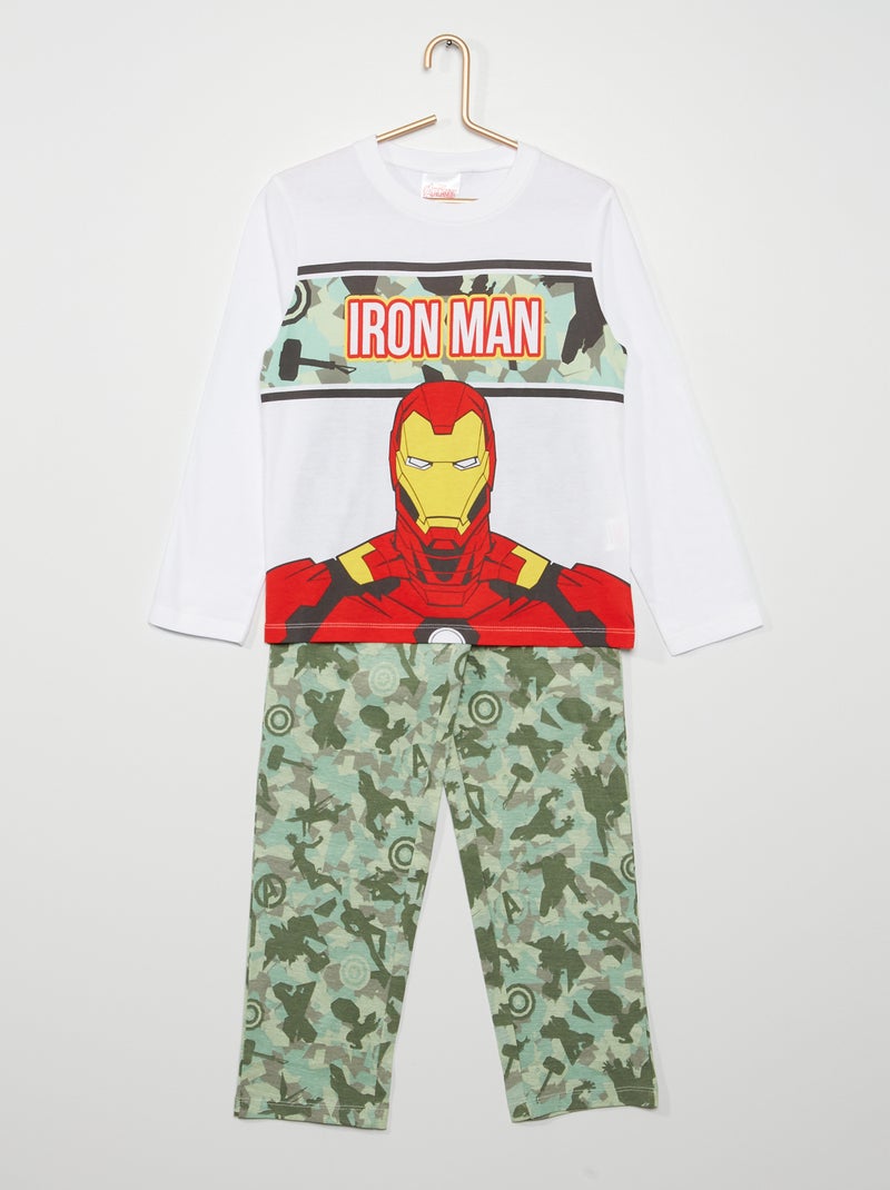 Pyjama 2 pièces 'Iron Man' vert - Kiabi