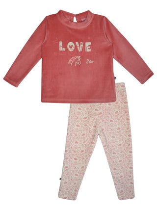 PYJAMA 2 PIECES JOANNIE VELOURS RASE ENFANT