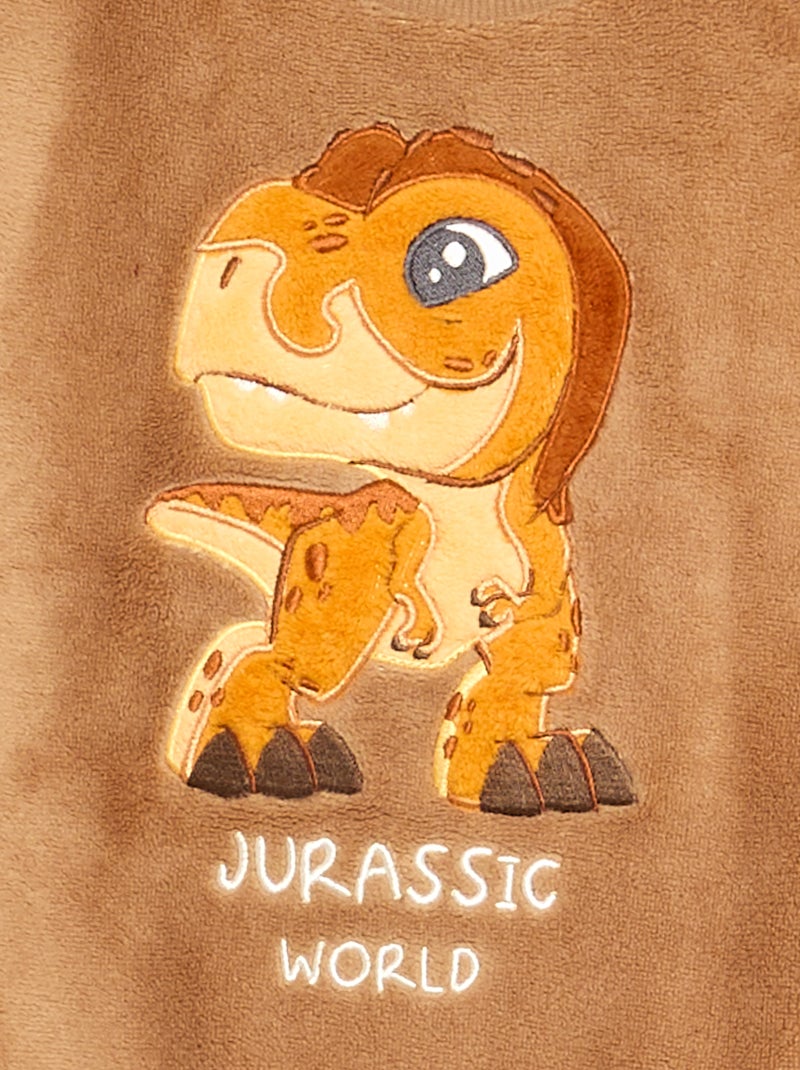 Pyjama 2 pièces 'Jurassic World' - T-shirt à manches longues + pantalon Beige - Kiabi
