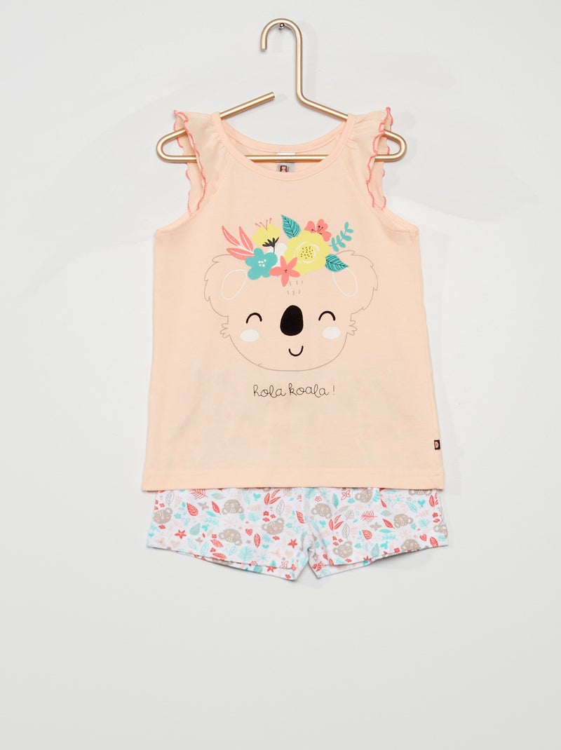 Pyjama 2 pièces 'Koala' rose - Kiabi