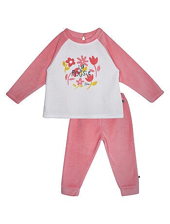 PYJAMA 2 PIECES LEANORE VELOURS RASE LONG ENFANT