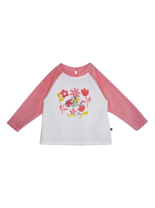 PYJAMA 2 PIECES LEANORE VELOURS RASE LONG ENFANT - Kiabi